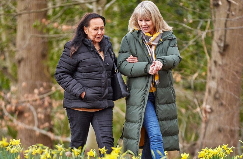 Walking is a great activity for care home residents.